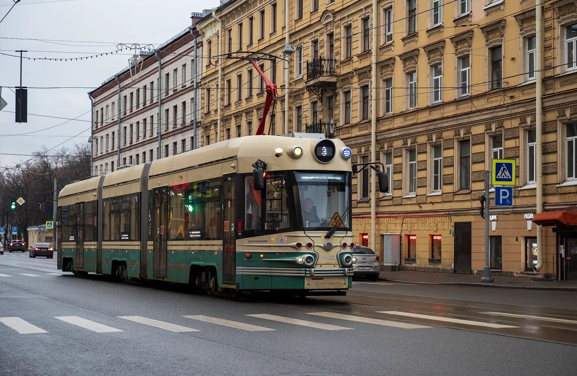 Трамвай №3 на ул. Садовая